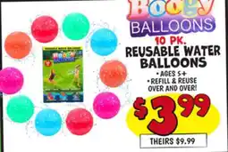 Ollie's 10 PK. REUSABLE WATER BALLOONS offer