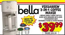 Ollie's BELLA VERSABREW 2-IN-1 COFFEE MAKER offer