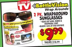 Ollie's 2 PK. WRAPAROUND SUNGLASSES offer
