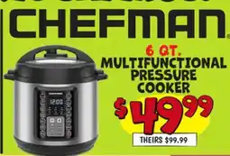 Ollie's CHEFMAN MULTIFUNCTIONAL PRESSURE COOKER offer