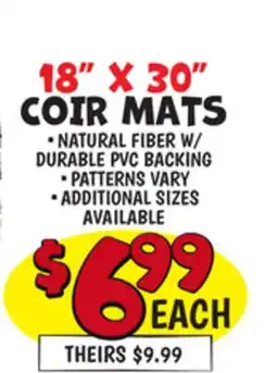 Ollie's 18 X 30 COIR MATS offer