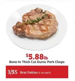 Fareway Bone-In Thick Cut Duroc Pork Chops offer