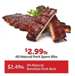 Fareway All-Natural Pork Spare Ribs offer