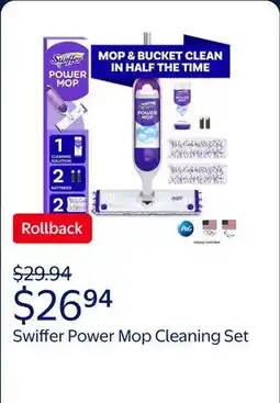 Walmart Swiffer Power Mop, Floor Cleaner, Tile, Vinyl, Laminate, Wood, Floor Cleaner, Cleaning Set offer