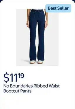 Walmart No Boundaries Ribbed Waist Bootcut Pants, 31.5'' Inseam, Women's offer