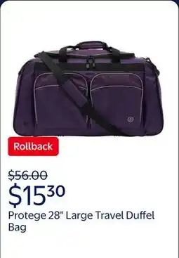 Walmart Protege 28 Large Polyester Sport Travel Duffel Bag, Purple offer