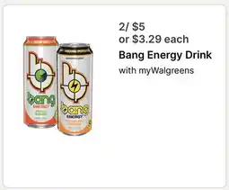 Walgreens Bang Energy Drink offer