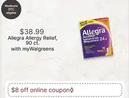 Walgreens Allegra Allergy Relief, 90 ct offer