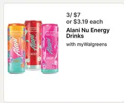 Walgreens Alani Nu Energy Drinks offer