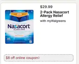 Walgreens 2-Pack Nasacort Allergy Relief offer