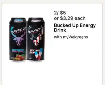 Walgreens Bucked Up Energy Drink offer