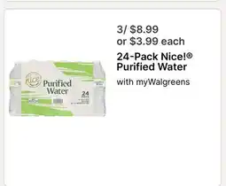 Walgreens 24-Pack Nice! Purified Water offer