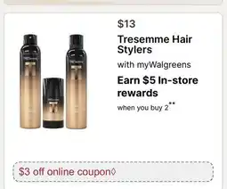 Walgreens Tresemme Hair Stylers offer