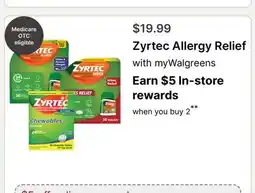 Walgreens Zyrtec Allergy Relief offer