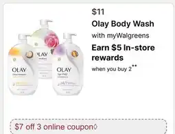 Walgreens Olay Body Wash offer