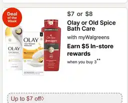Walgreens Olay or Old Spice Bath Care offer