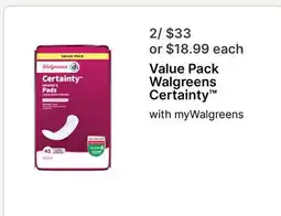 Walgreens Value Pack Walgreens Certainty offer