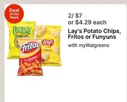 Walgreens Lay's Potato Chips, Fritos or Funyuns offer