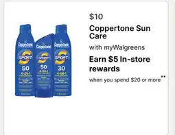Walgreens Coppertone Sun Care offer