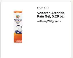 Walgreens Voltaren Arthritis Pain Gel, 5.29 oz offer