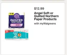 Walgreens Angel Soft or Quilted Northern Paper Products offer