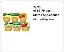 Walgreens Mott's Applesauce offer