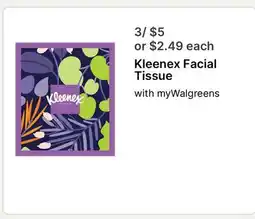 Walgreens Kleenex Facial Tissue offer