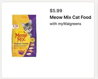 Walgreens Meow Mix Cat Food offer