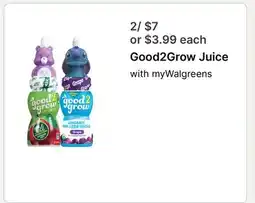 Walgreens Good2Grow Juice offer