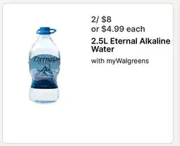 Walgreens 2.5L Eternal Alkaline Water offer