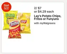 Walgreens Lay's Potato Chips, Fritos or Funyuns offer