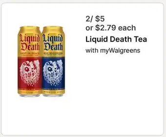 Walgreens Liquid Death Tea offer
