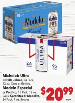 Vallarta Supermarkets Michelob Ultra Estrella Jalisco offer