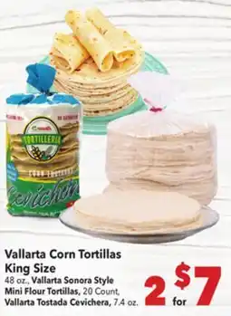 Vallarta Supermarkets Vallarta Corn Tortillas King Size offer