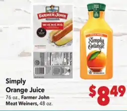 Vallarta Supermarkets Simply Orange Juice offer