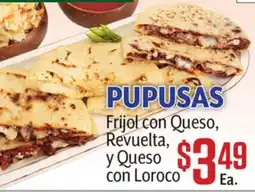 Vallarta Supermarkets PUPUSAS Frijol con Queso, Revuelta, y Queso con Loroco offer