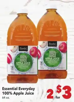 Vallarta Supermarkets Essential Everyday 100% Apple Juice offer