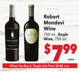 Vallarta Supermarkets Robert Mondavi Wine offer