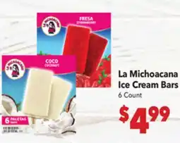 Vallarta Supermarkets La Michoacana Ice Cream Bars offer