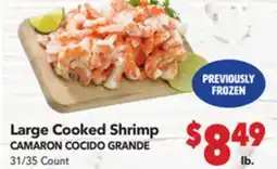 Vallarta Supermarkets Large Cooked Shrimp / CAMARON COCIDO GRANDE offer