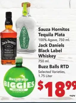Vallarta Supermarkets Sauza Hornitos Tequila Plata offer