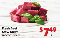 Vallarta Supermarkets Fresh Beef Stew Meat / TROCITOS DE RES offer