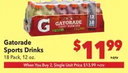 Vallarta Supermarkets Gatorade Sports Drinks offer