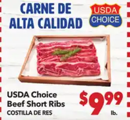 Vallarta Supermarkets USDA Choice Beef Short Ribs / COSTILLA DE RES offer