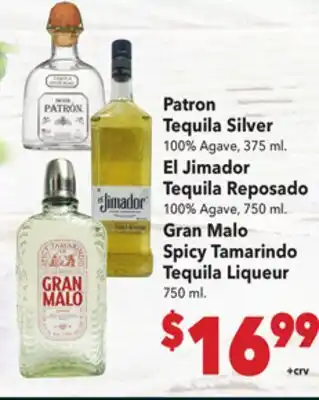 Vallarta Supermarkets Patron Tequila Silver offer