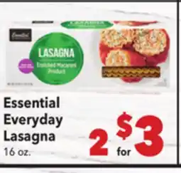 Vallarta Supermarkets Essential Everyday Lasagna offer