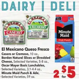 Vallarta Supermarkets El Mexicano Queso Fresco offer