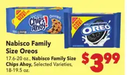 Vallarta Supermarkets Nabisco Family Size Oreos offer