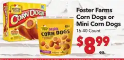 Vallarta Supermarkets Foster Farms Corn Dogs or Mini Corn Dogs offer