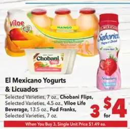 Vallarta Supermarkets El Mexicano Yogurts & Licuados offer